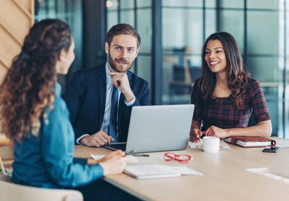 Group of business persons during a meeting in the office